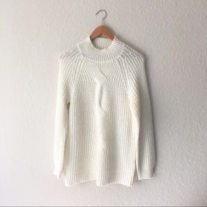 Calvin Klein White Sweater L size cable knit new